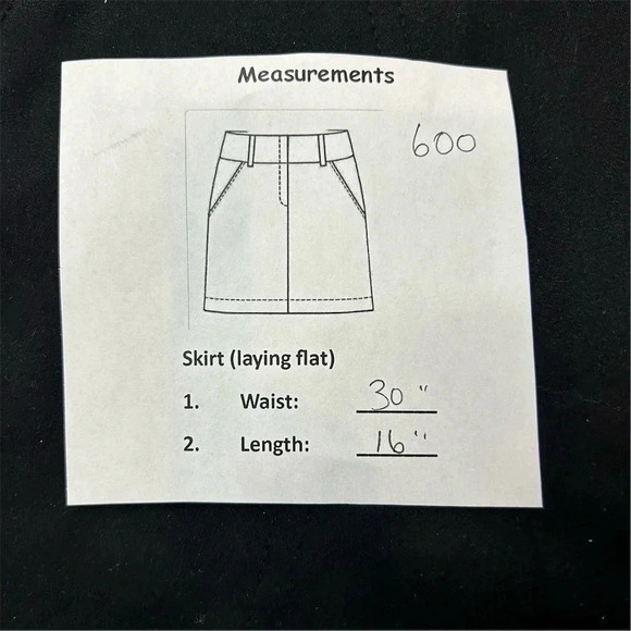 Hyfve Women's Black Faux Suede A-Line Mini Skirt Size L Button Front - Picture 8 of 9